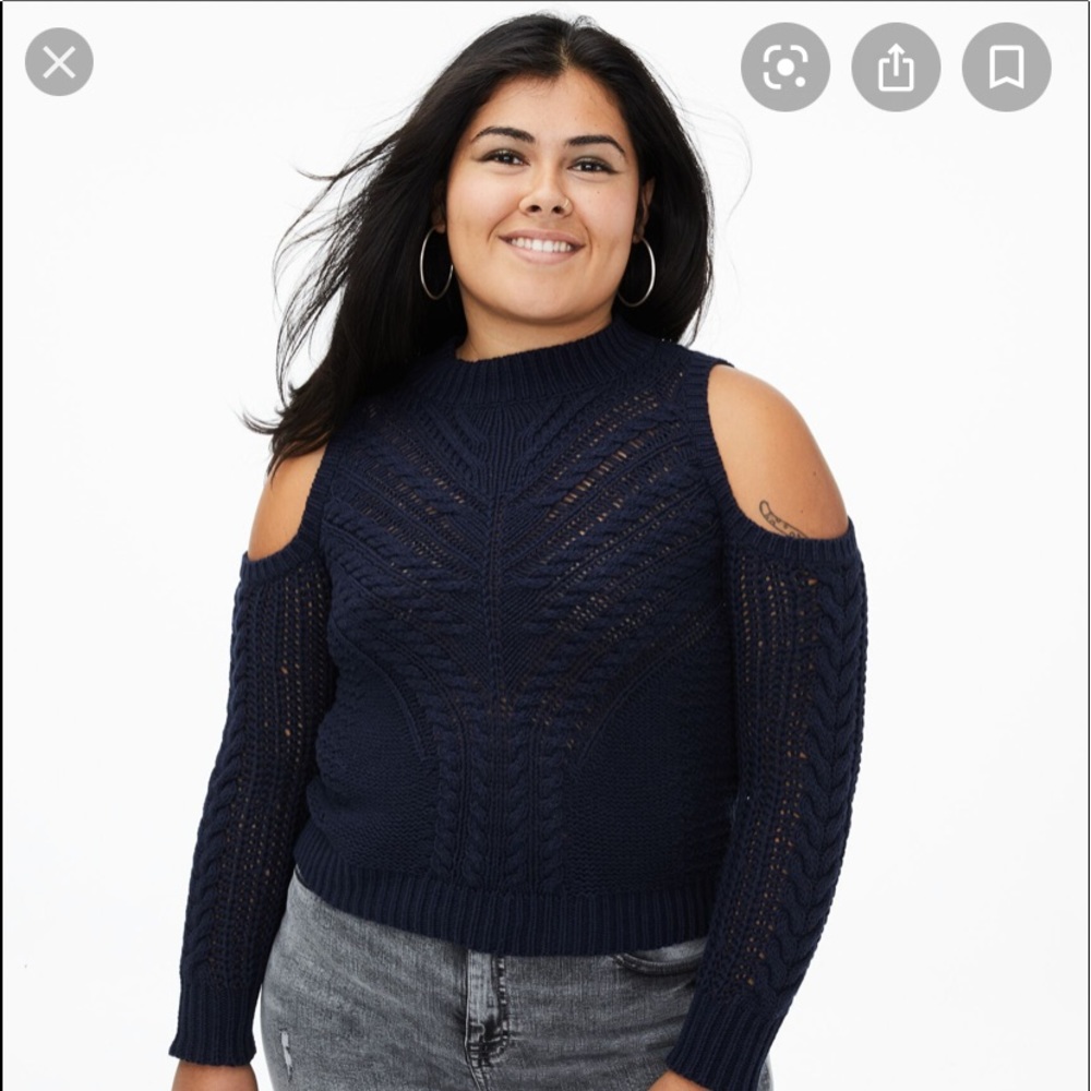 knit navy blue sweater